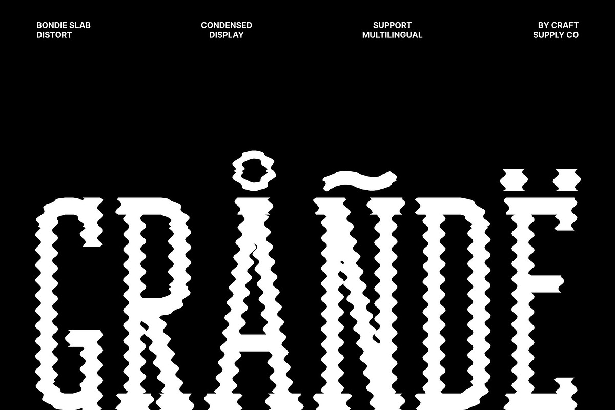 Bondie Slab Distort, a Slab Serif Font by Craft Supply Co. (Photo 7 of 8)