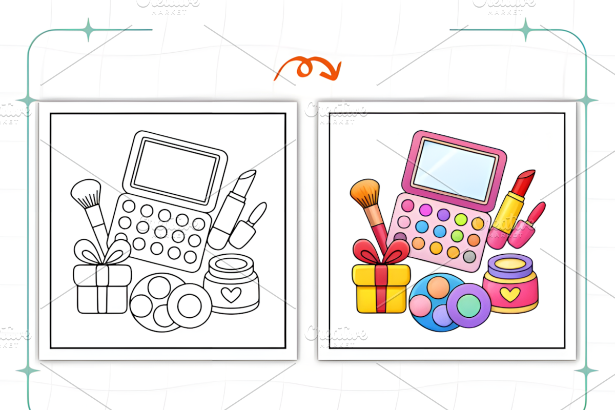 Beauty Stuff Coloring Book, a Decorative Illustration by Design Station (Photo 6 of 7)