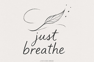 Just Breathe Dandelion png, Digital, an Illustration by SharpMarketplace