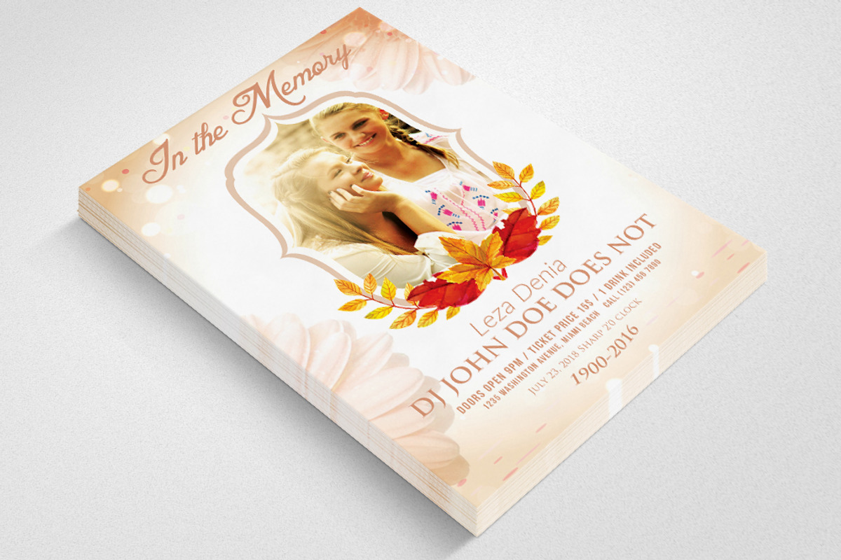 3 Memorial Flyer Templates, a Flyer Template by Business Flyers (Photo 3 of 3)