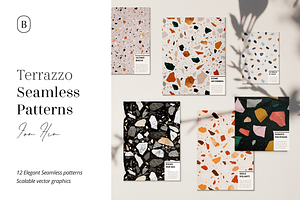 Sale! 12 Terrazzo Seamless Patterns