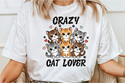 Crazy Cat Lover Sublimation Png, an Animal Illustration by Rose Art (Thumbnail 3 of 4)