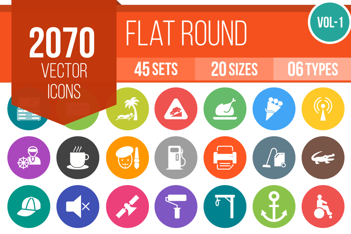 2070 Flat Round Icons (V1), an Outline Icon by IconBunny (Photo 1 of 4)