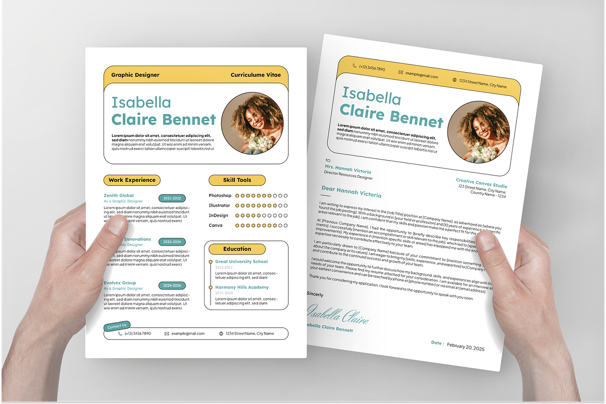 Creative Resume & Cover Letter, a Resume Template by Annora Studio (Photo 2 of 7)