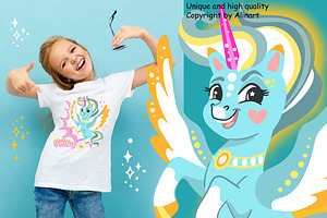 Cute Unicorn 5 Illustration 12 In 1