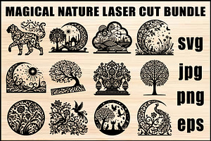 Black Laser Cut Bundle, a Graphic by abu67222