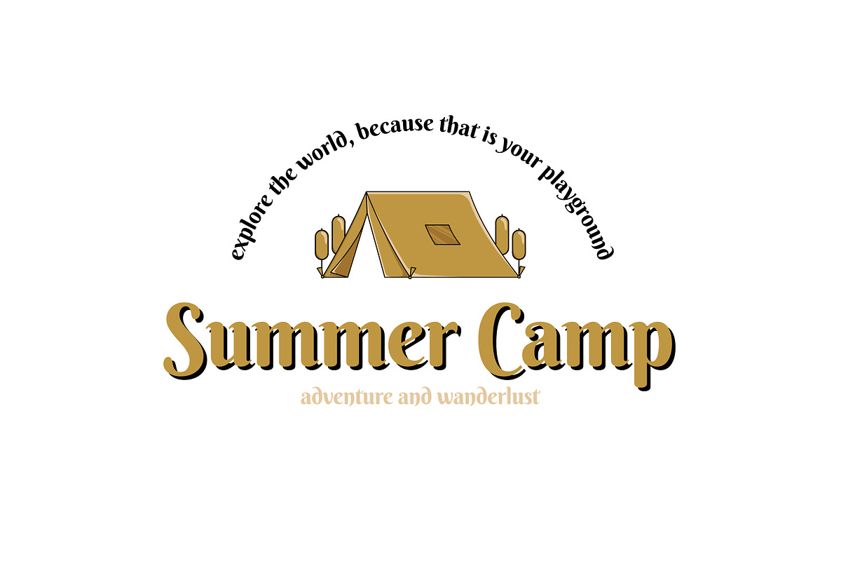 simple tent camp logo design vector, a Branding & Logo Template by Pyruos ID