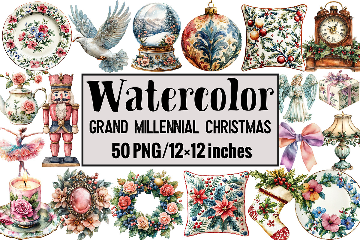 Grand Millennial Christmas, an Illustration by Design Market (Photo 1 of 4)