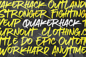 Quakerhack- Textured Brush Script