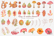 Autumn watercolor collection, an Illustration by BrushArtDesigns (Thumbnail 2 of 9)