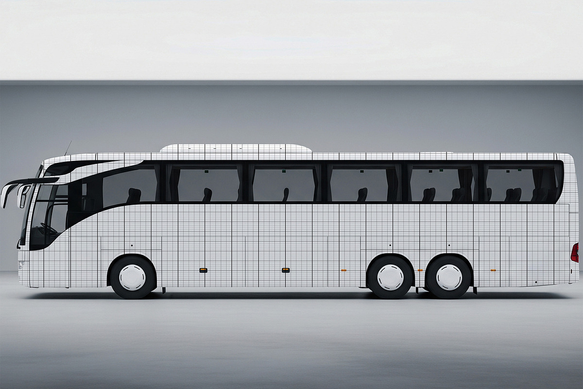 City Coach Bus Mockup Template, an Advertising Mockup by graphypix (Photo 4 of 4)