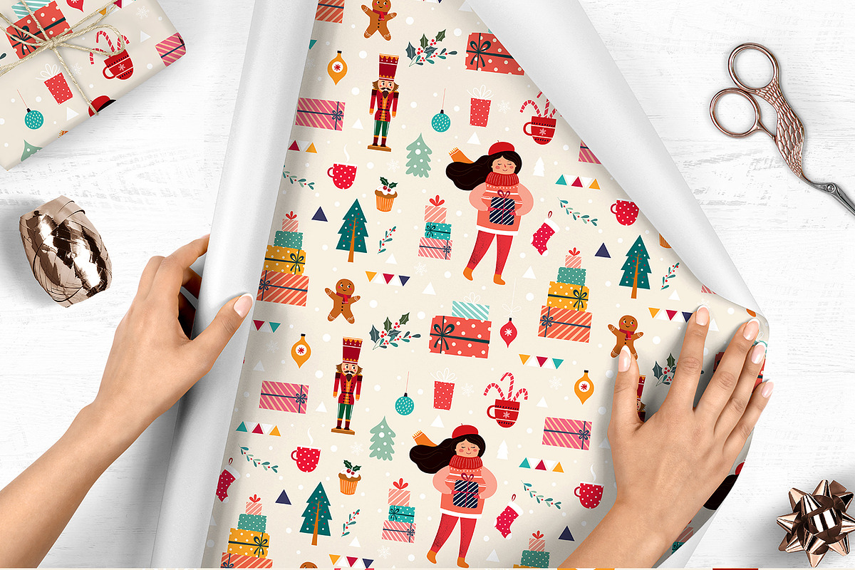 Vintage Christmas collection, a Decorative Illustration by MoleskoStudio (Photo 11 of 11)