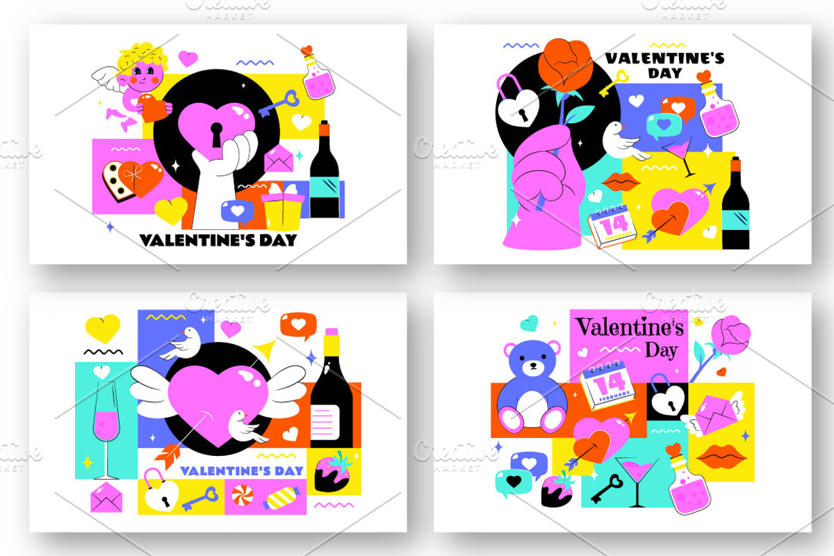 10 Happy Valentine Day Illustration, a Person Illustration by denayunebgt (Photo 2 of 4)