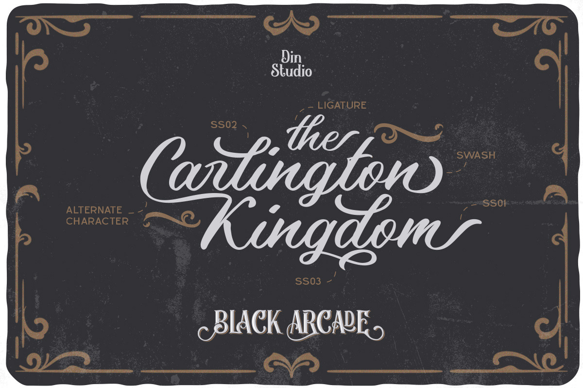 Black Arcade, a Script Font by Vintage Division (Photo 14 of 20)