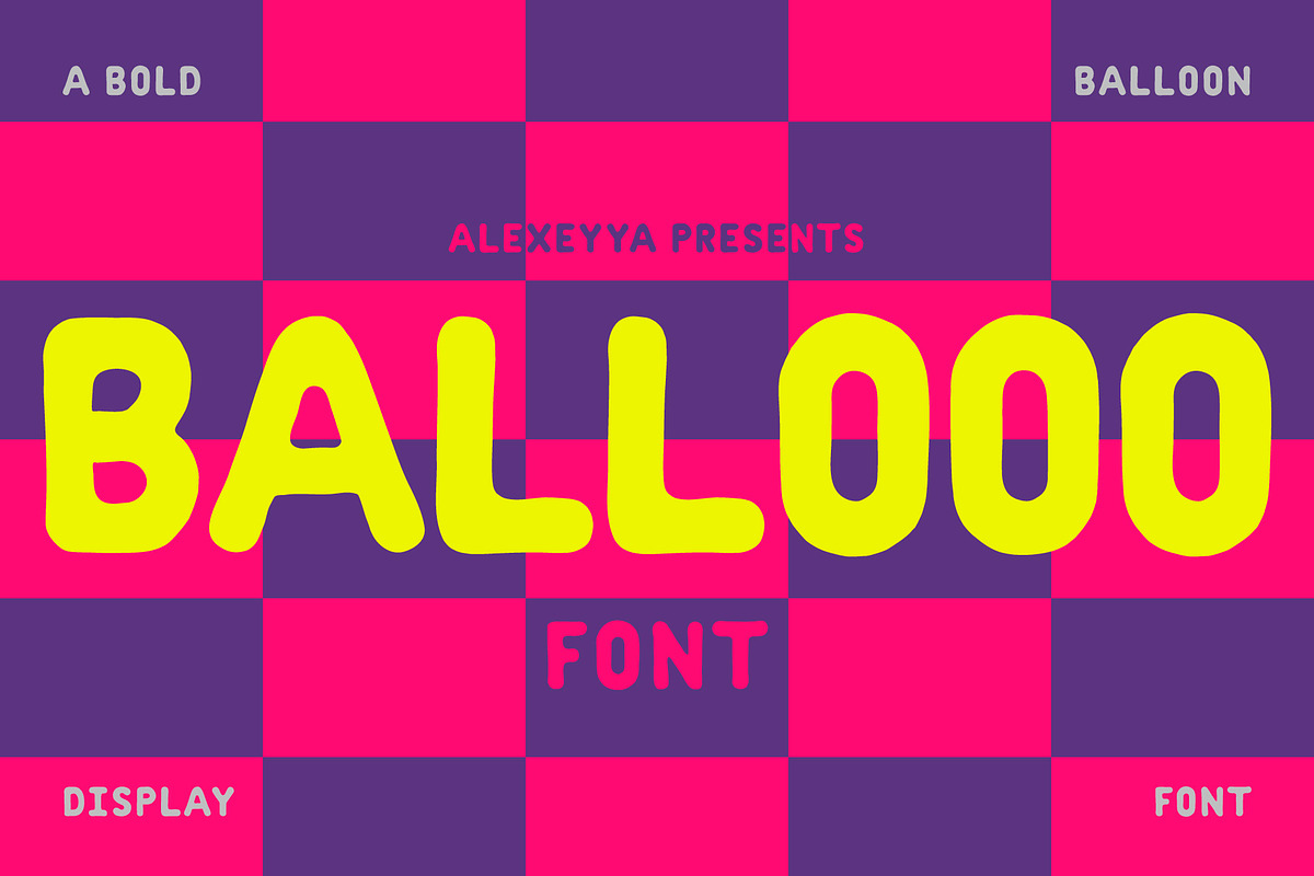 BALLOOO — Bold Balloon Display Font, a Font by AlexeyYa (Photo 1 of 7)