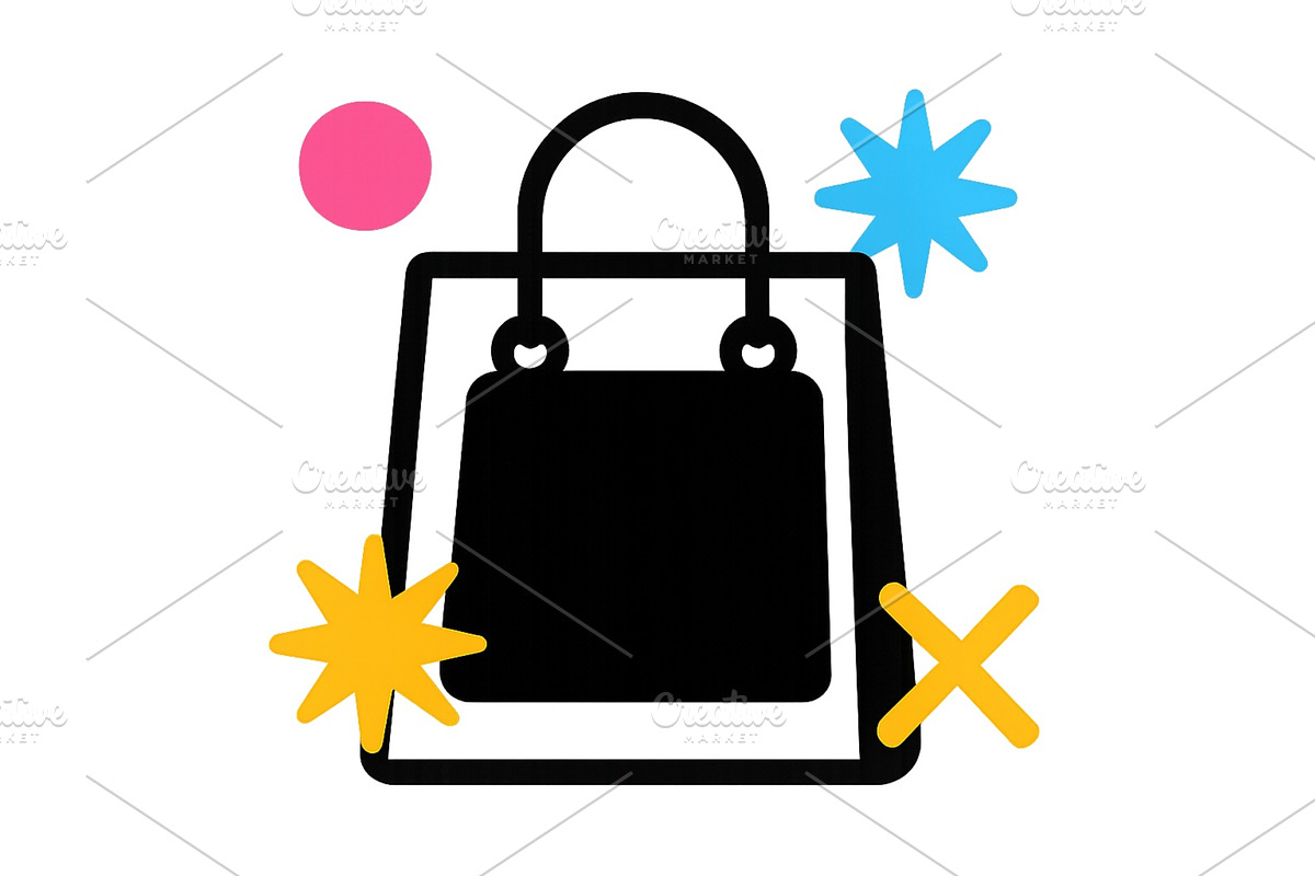 Stylish shopping bag illustration, an Illustration by ZinetroN