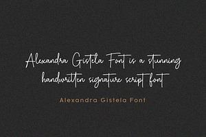 Alexandra Gistela Script Font