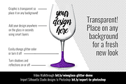 Wineglass Mockup PSD w/ Glitter, a Product Mockup by SarahDesign (Thumbnail 3 of 7)