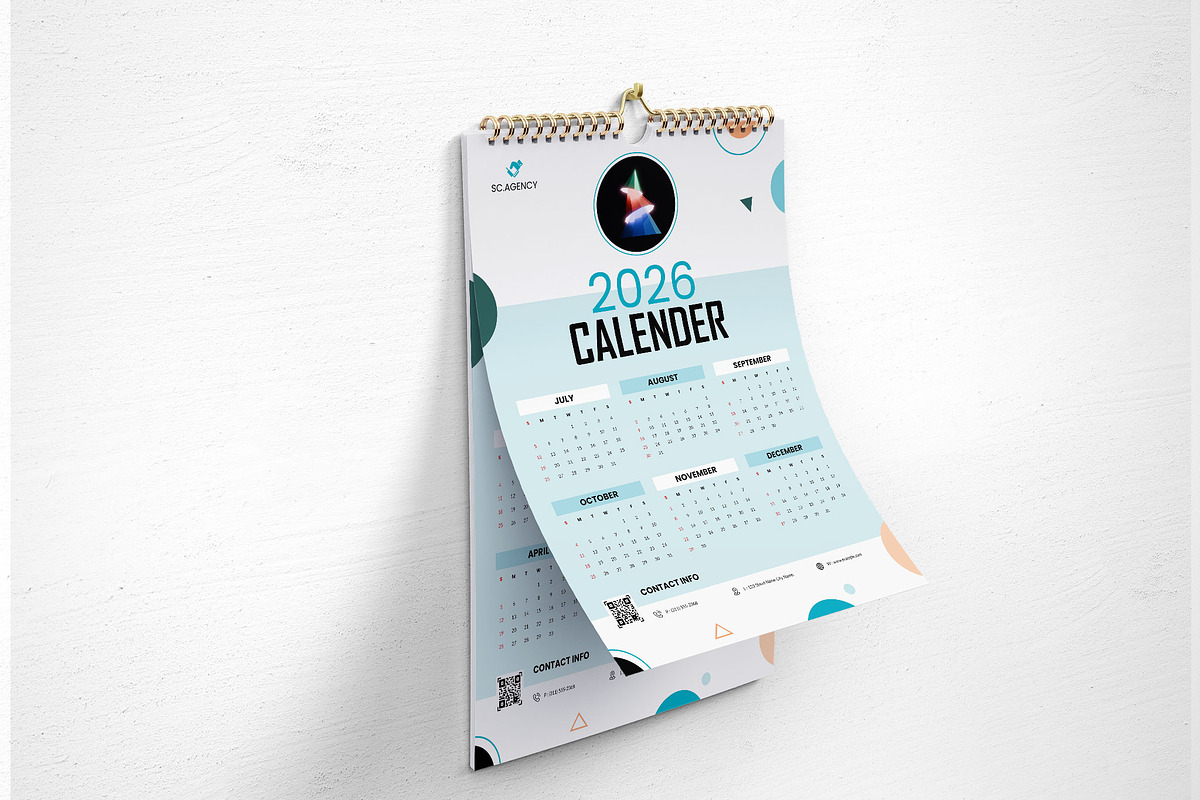 Corporate Wall Calendar 2026, a Stationery Template by Spark_Creative (Photo 4 of 4)