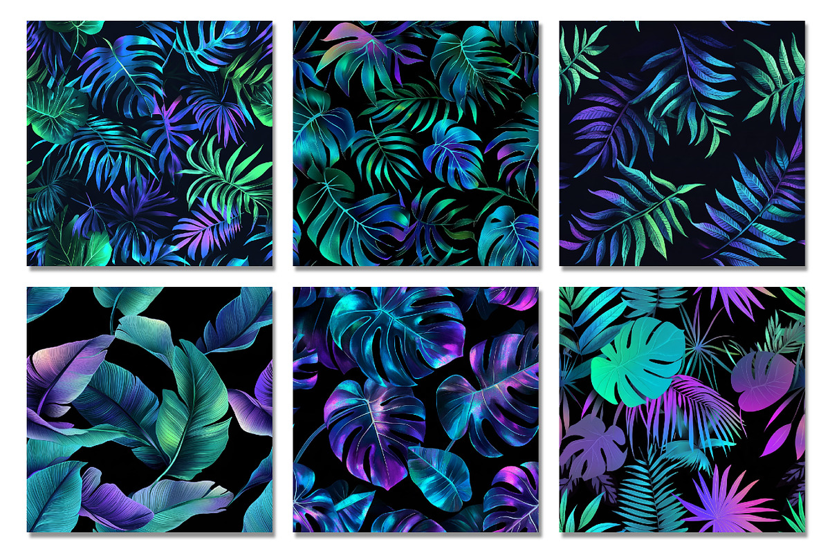 Dark Tropical Shimmer Digital Paper, a Texture Graphic by Dream Creation (Photo 4 of 7)