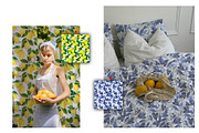Watercolor Lemon Tiles 69 Assets, a Decorative Illustration by SunnJaneArt (Thumbnail 8 of 14)