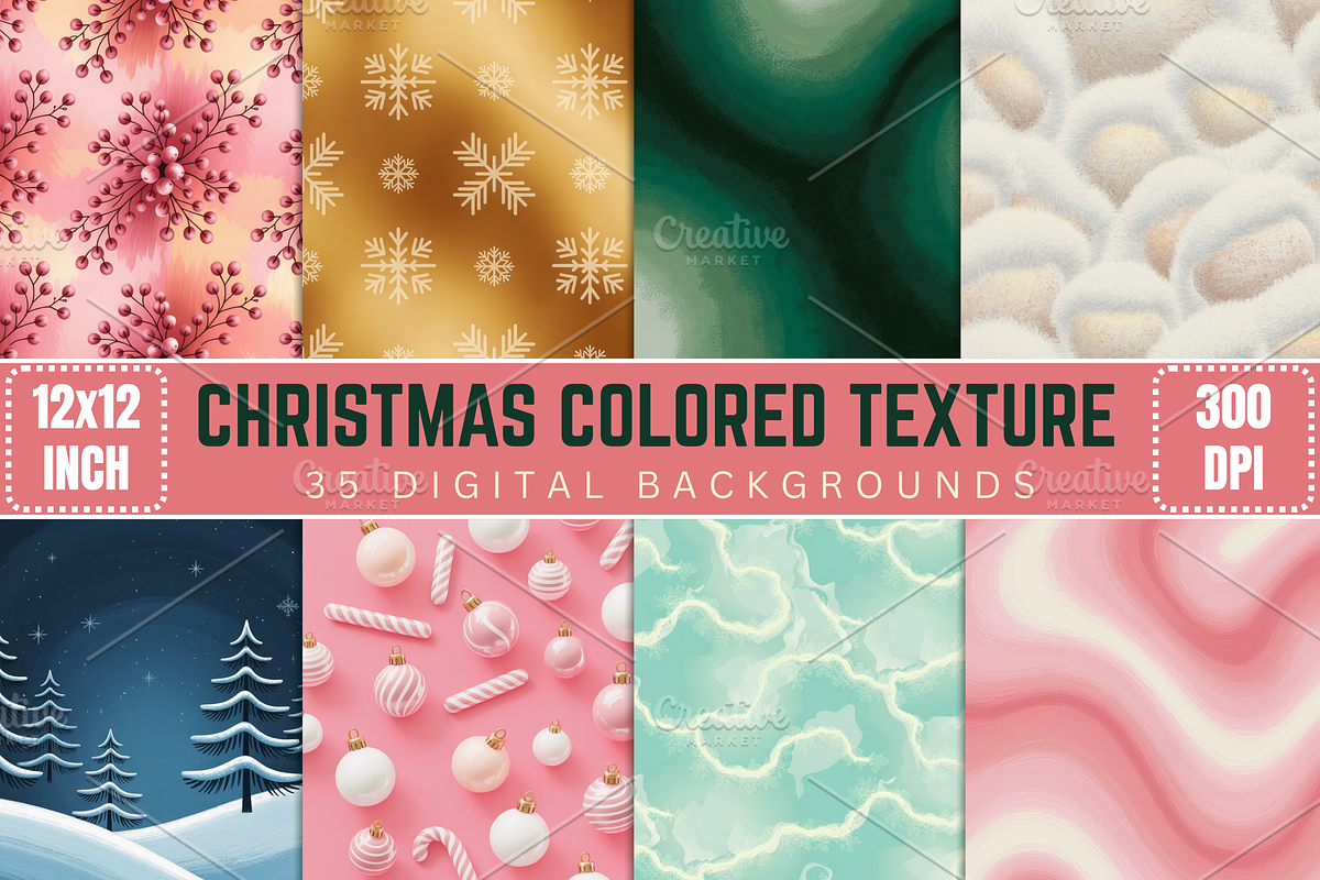Christmas Colored Digital Paper, a Background Photo by Ink Gallery (Photo 1 of 2)