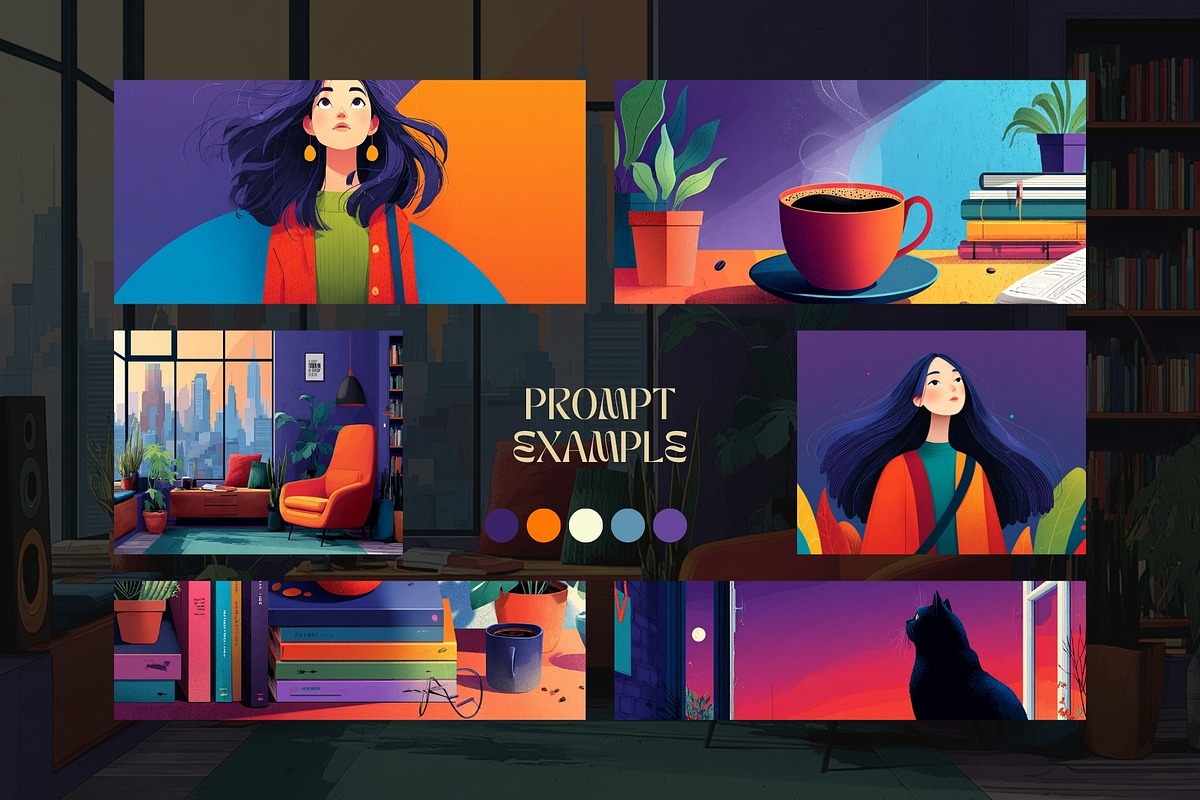 Electric Purple Illustration Prompt, a Decorative Illustration by Artimind Studio (Photo 5 of 10)
