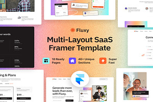 Fluxy Multi layout Framer, a Landing Page Template by Lumina_ui_ux202