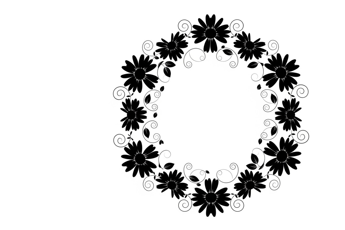 Charming daisy circle decor design, an Illustration by Amazin_art (Photo 3 of 27)