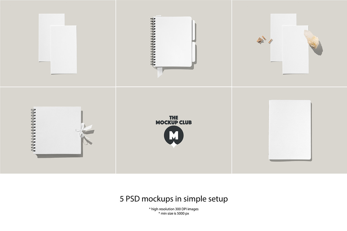 STATIONERY/NOTEBOOK MOCKUPS, a Books & Magazine Mockup by MCKP*ME (Photo 12 of 14)