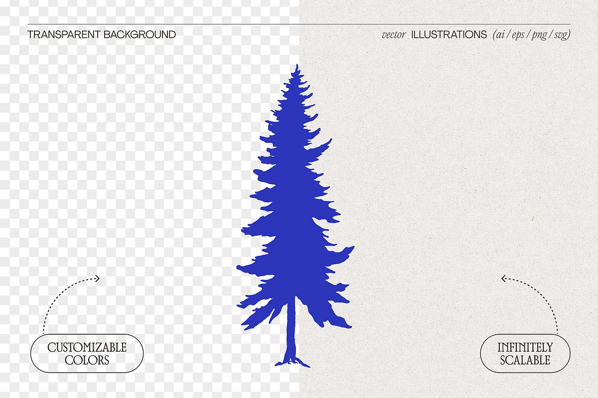 Pine and Fir Tree Silhouettes, an Object Illustration by TheMountBirdStudio (Photo 2 of 6)