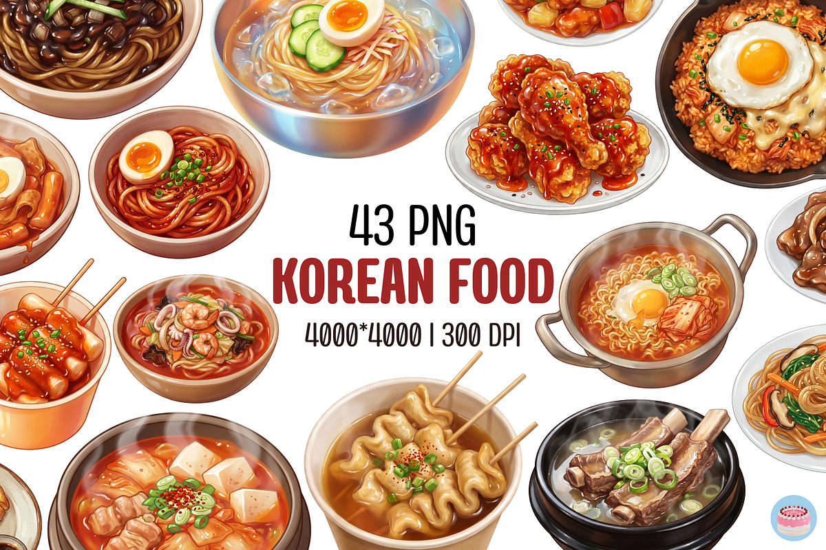 Korean Street Food 43 Clipart Bundle, a Food Illustration by Eyestudio (Photo 1 of 5)