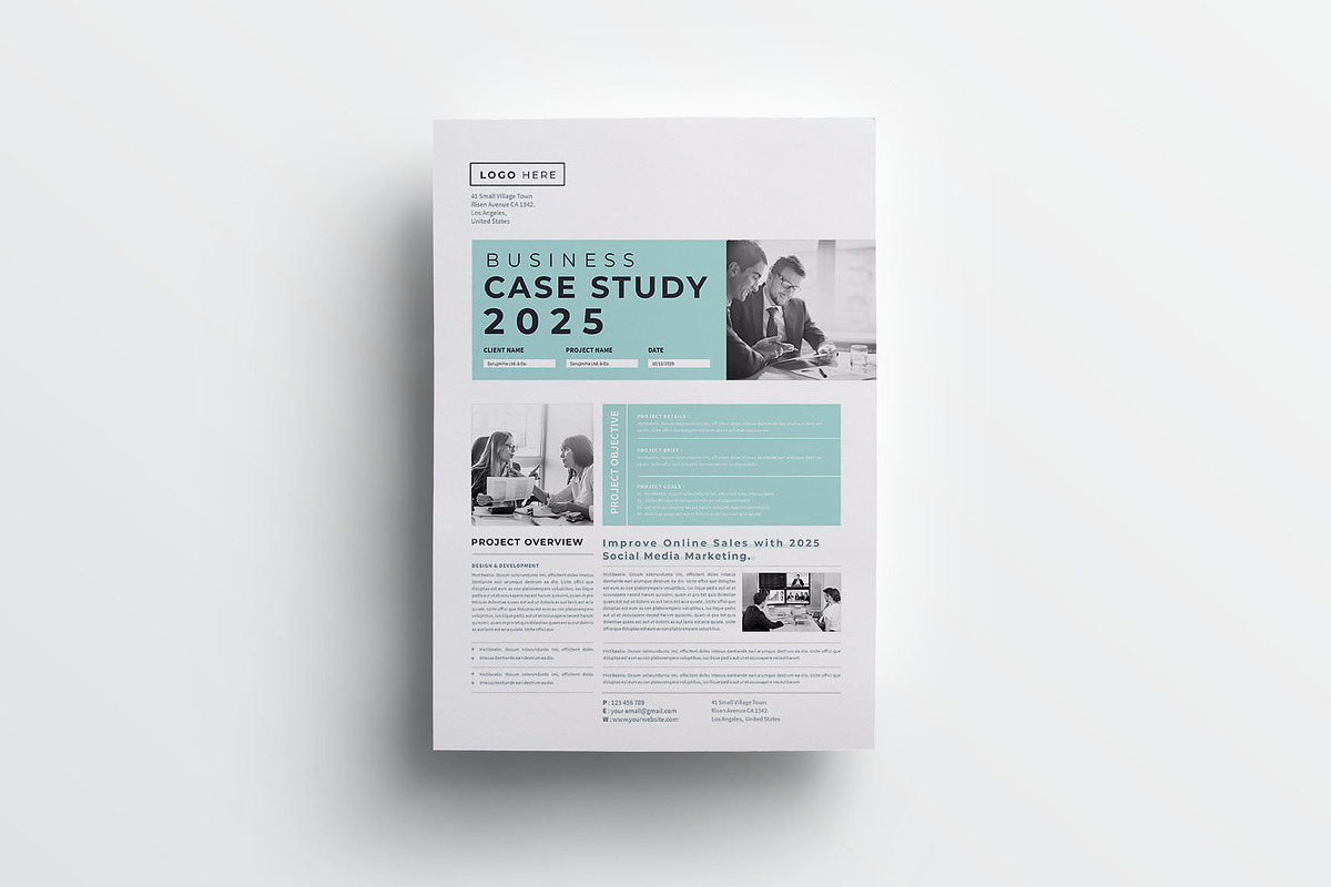 Case Study Template, a Flyer Template by obayes (Photo 3 of 4)