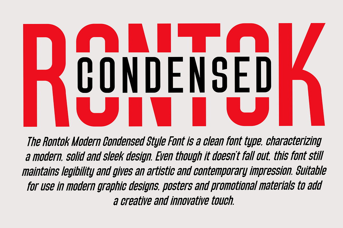 Rontok - A Modern Sans Condensed preview 3