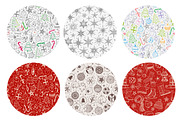 Winter holidays seamless patterns, a Pattern Graphic by Elina_Li (Thumbnail 5 of 6)