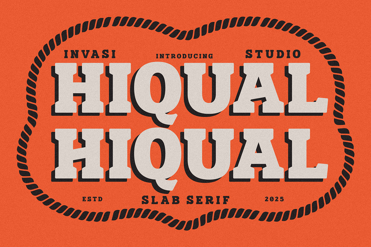 Hiqual – Western Vintage Font, a Slab Serif Font by Invasi Studio (Photo 1 of 12)