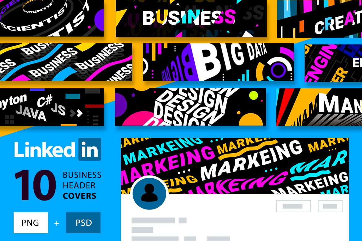 LinkedIn | editable covers, a Social Media Template by wowomnom ...