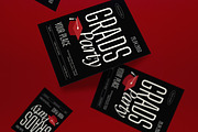 Black Graduation Party Invitation, an Invitation Template by graphicook (Thumbnail 2 of 3)