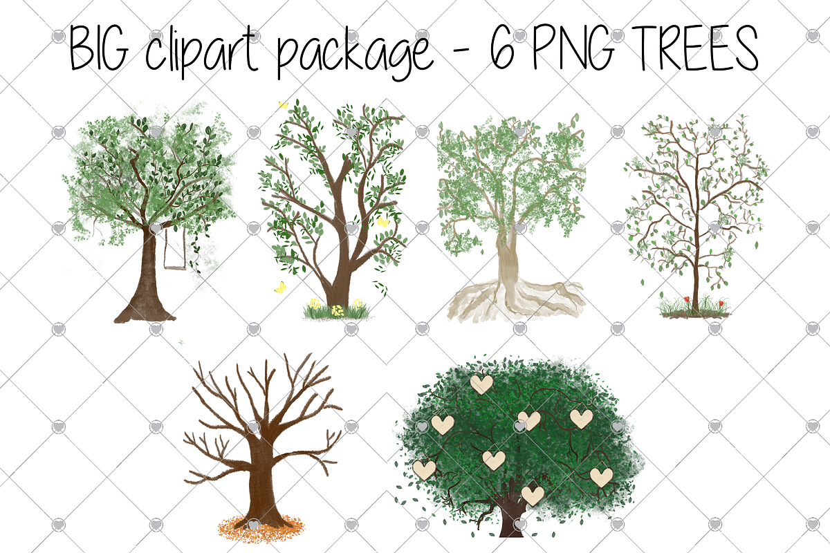 Family Tree clipart, Watercolour,, an Illustration by CommercialCliparts (Photo 3 of 3)