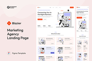 Marketing Agency Landing Page Figma, an UI Kit Template by peterdraw