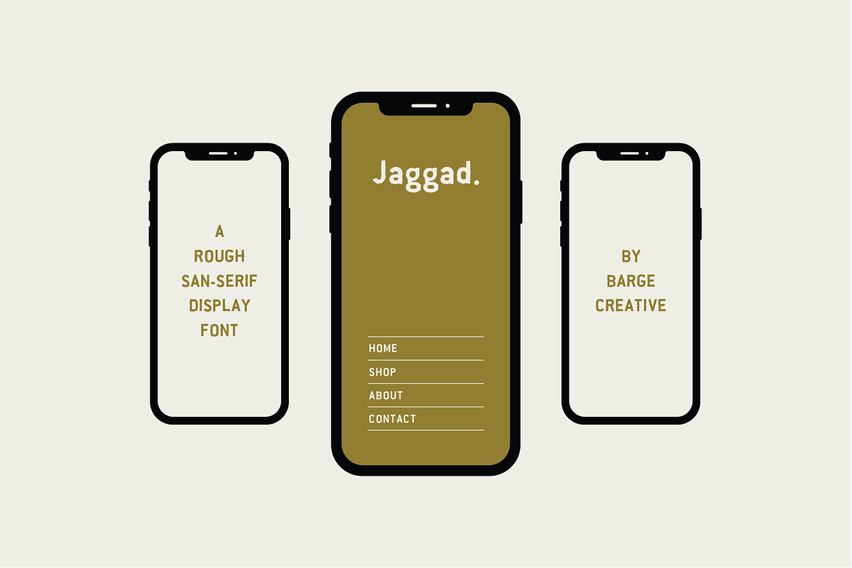 Jaggad | a rough san-serif font, a Sans Serif Font by bargecreative (Photo 3 of 5)