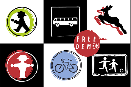 FONT | GDR Traffic Symbols, a Symbol Font by Typo Graphic Design