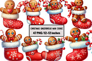 Christmas Gingerbread Man Cookie, an Illustration by Design Market (Thumbnail 1 of 4)