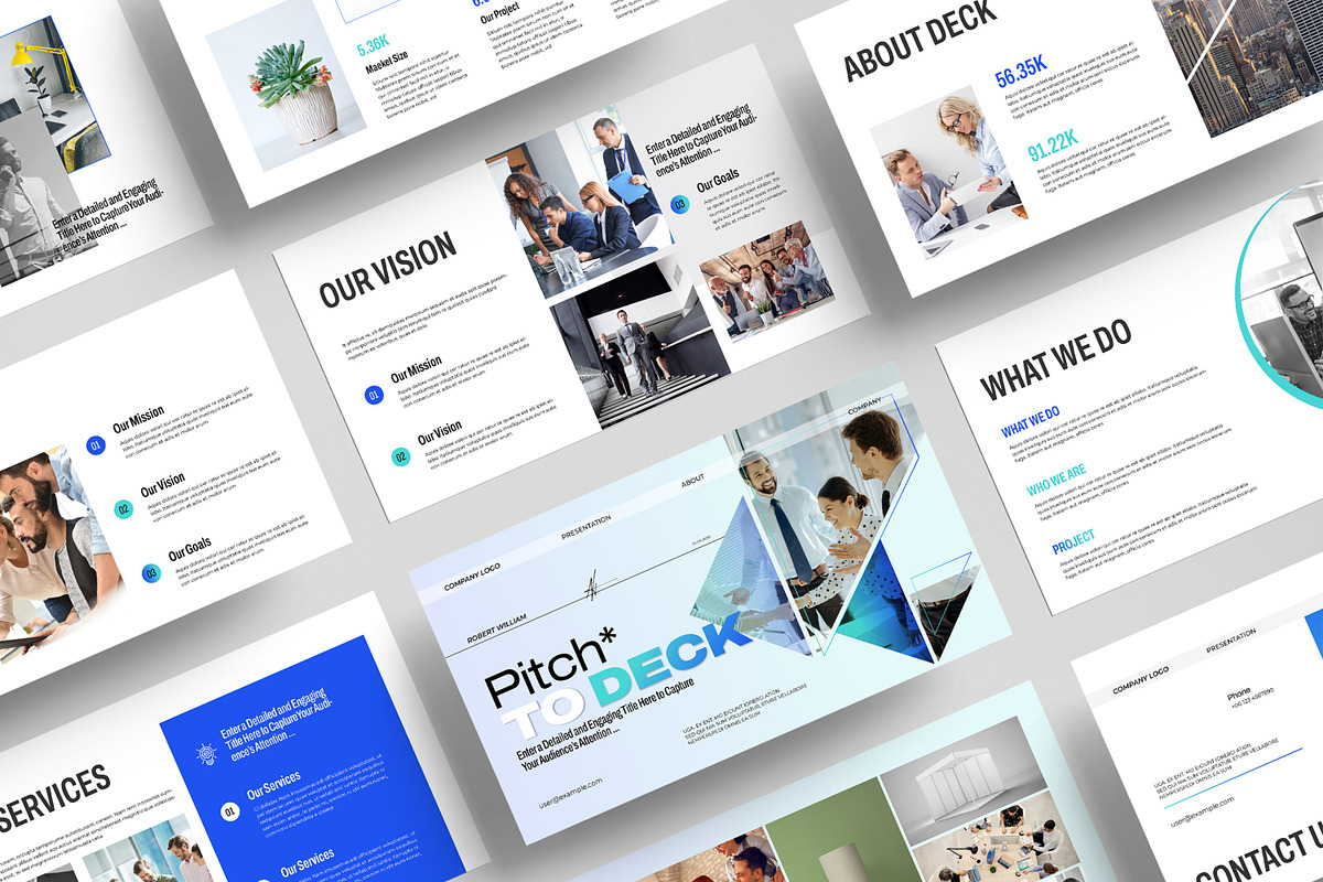 Pitch Deck Presentation Template, a Presentation Template by MightyDesign (Photo 1 of 8)