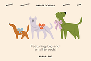 Dogs & Bows Illustration Set, an Animal Illustration by Sarah Baker (Thumbnail 4 of 6)