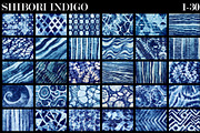 Shibori Indigo Japanese Dye Textures, a Texture Graphic by ArtistMef (Thumbnail 2 of 9)