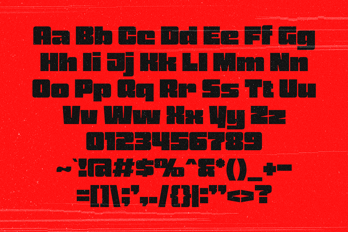 Porztein - Bold and Boxy Fonts, a Sans Serif Font by Konstantine Studio (Photo 4 of 4)