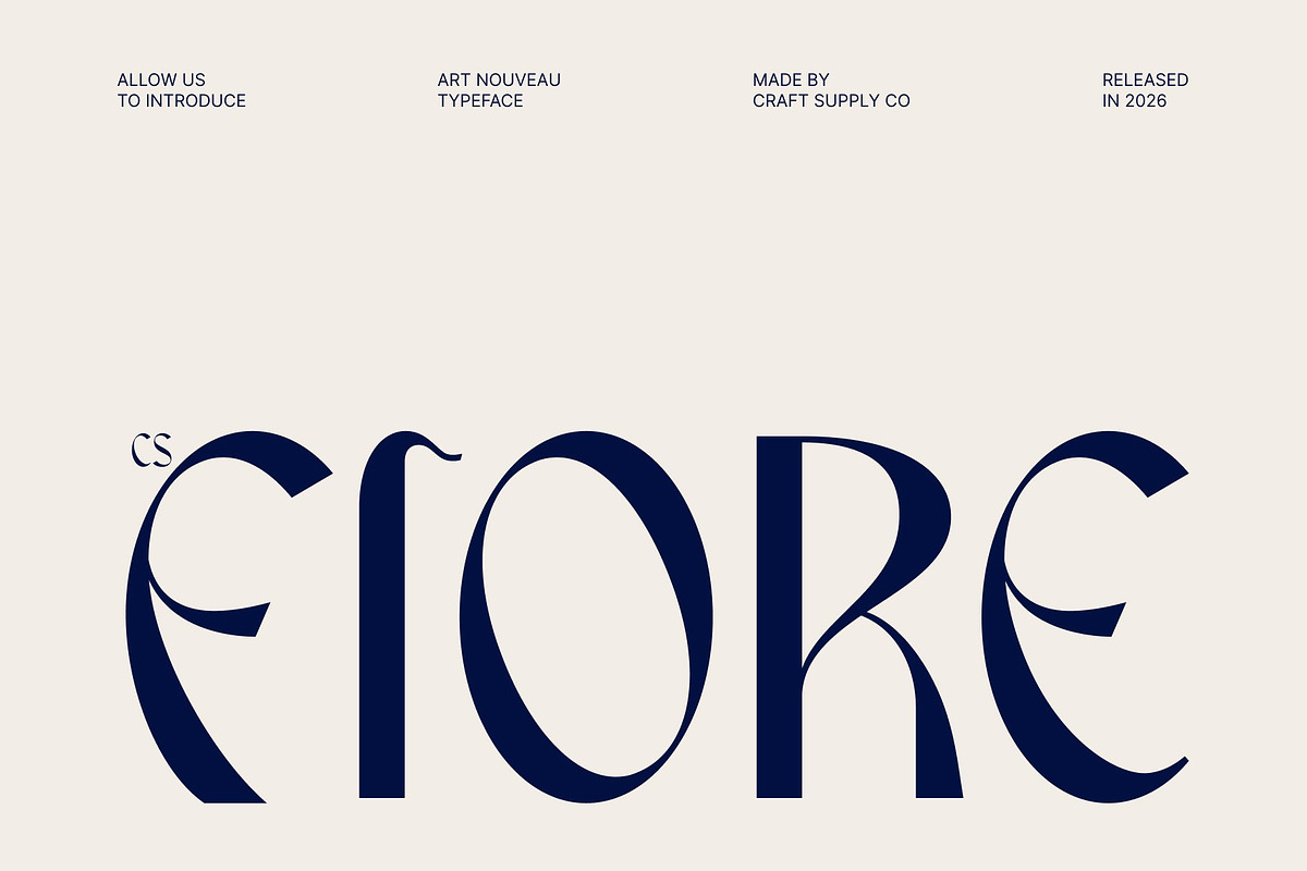 CS Fiore – Art Nouveau Font, a Sans Serif Font by Craft Supply Co. (Photo 1 of 8)