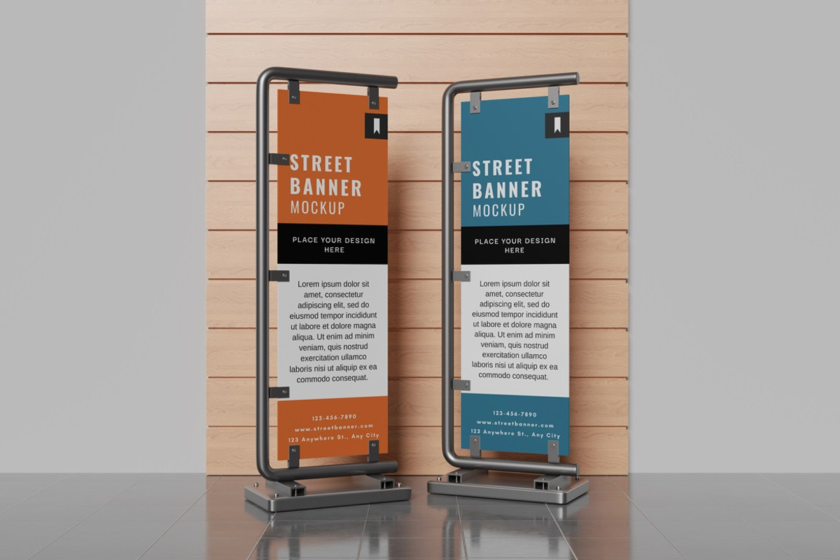 Street Banner Mockup, an Advertising Mockup by AndikaGraphic (Photo 6 of 6)