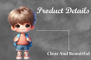 Little Students Boy Sublimation, a Seasonal Illustration by Craft Nest (Thumbnail 3 of 5)